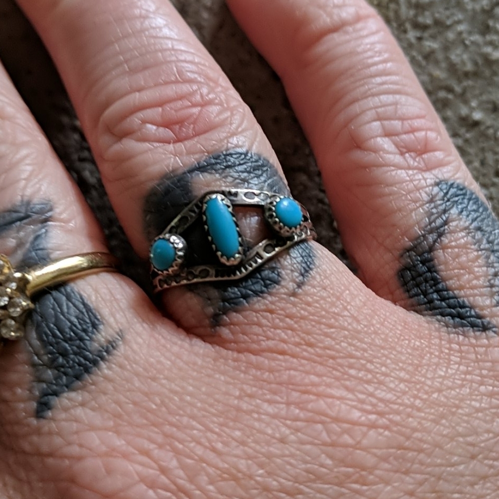 Sterling silver and turquoise ring